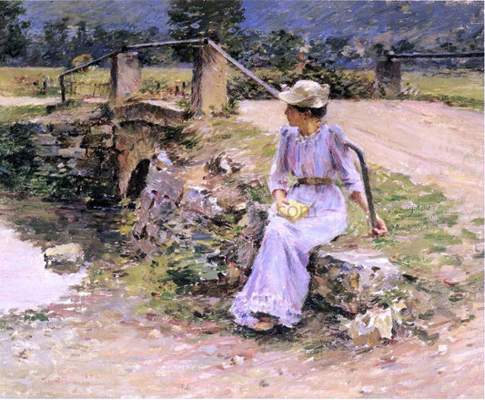 Theodore Robinson La Debacle (also known as Marie at the Little Bridge) - Canvas Print