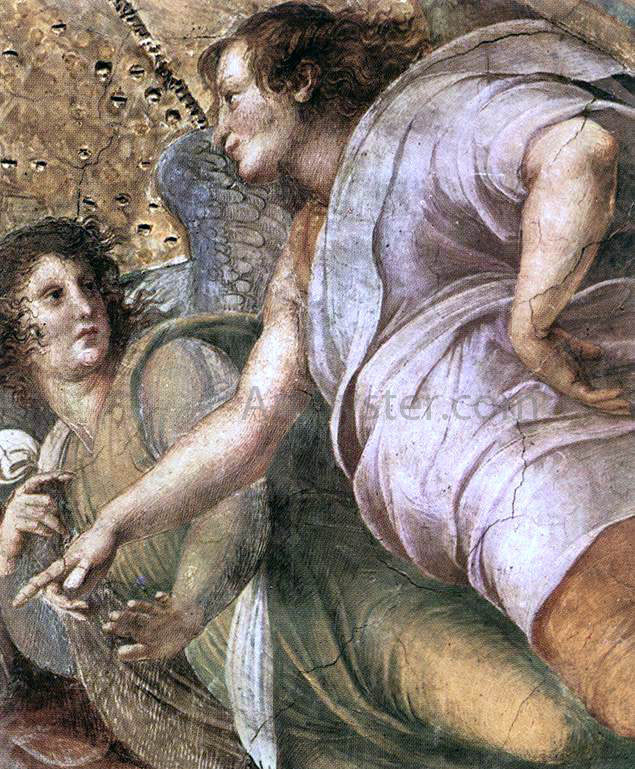 Raphael La Disputa (detail 6) (Stanza della Segnatura) - Canvas Print