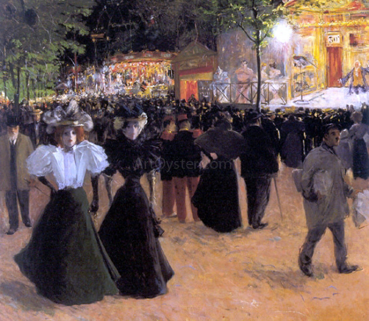 Louis Abel-Truchet La Fete Forain, Place Pigalle - Canvas Print