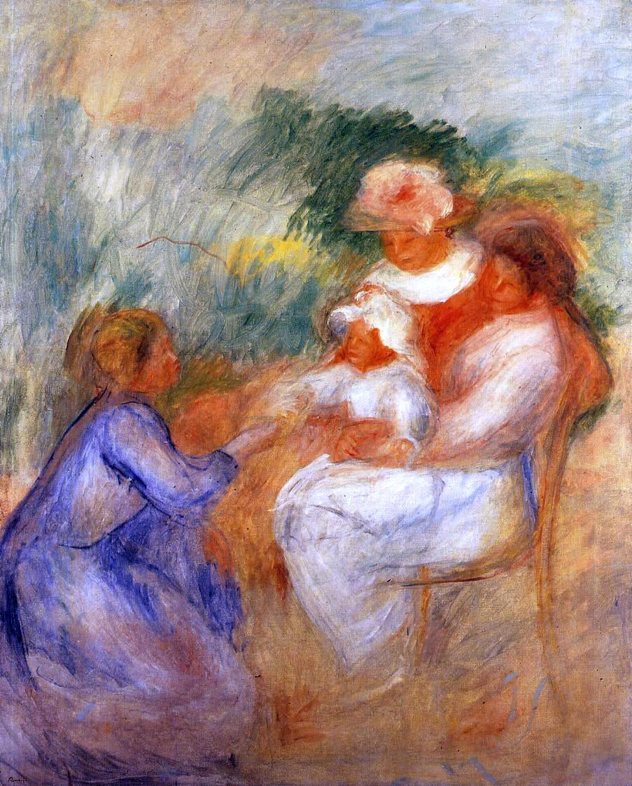 Pierre Auguste Renoir La Famille - Canvas Print