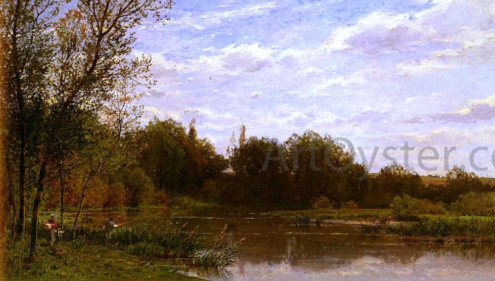Edmond Marie Petitjean La Famille Du Pecheur - Canvas Print