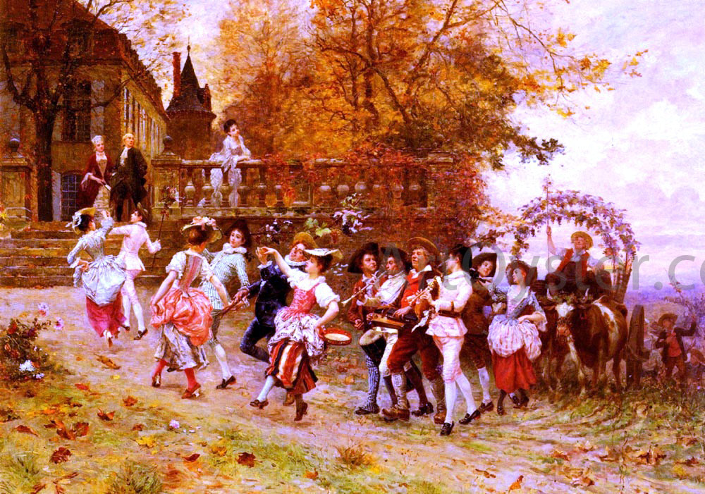 Charles Edmond Delort La Fete De Vendange - Canvas Print