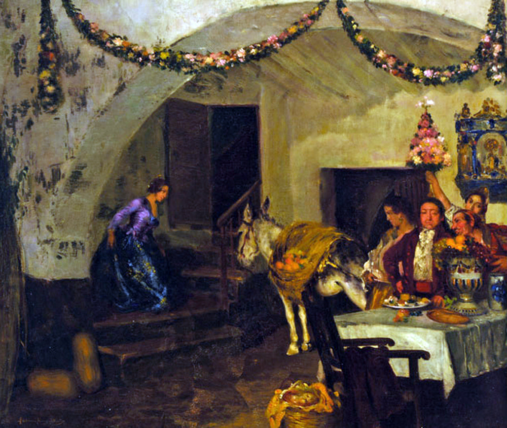 Bartolome Mongrell Munoz La Fiesta - Canvas Print