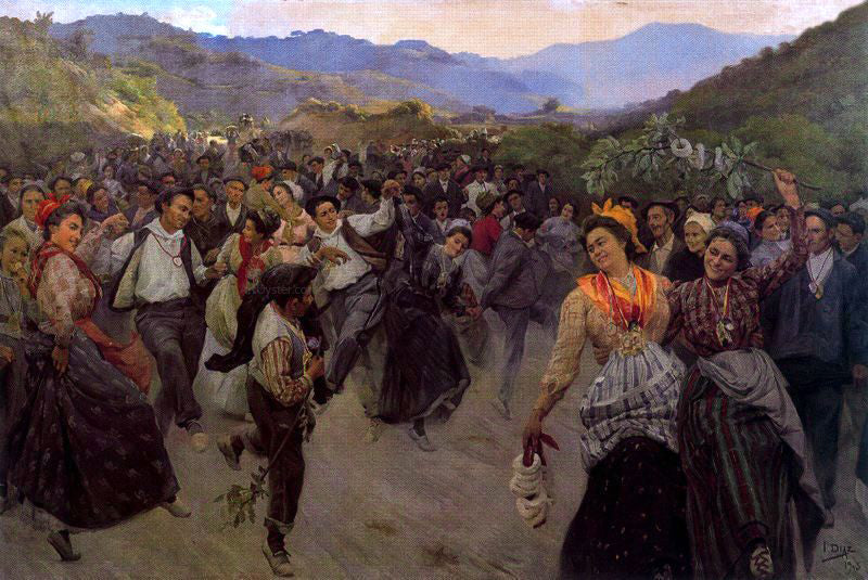 Ignacio Diaz Olano La Fiesta - Canvas Print