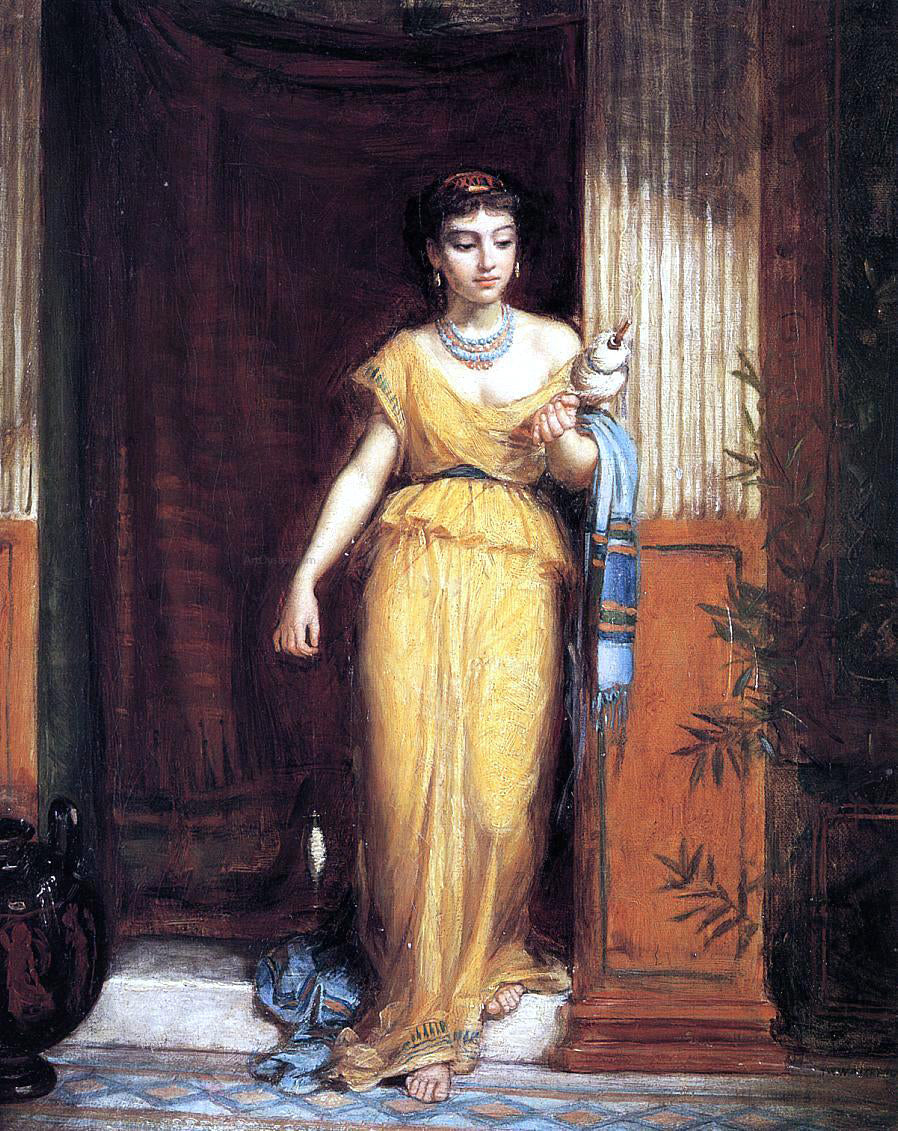 John William Waterhouse La Fileuse - Canvas Print