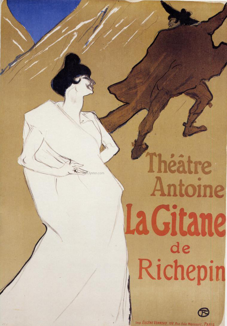 Henri De Toulouse-Lautrec La Gitane the Gypsy - Canvas Print