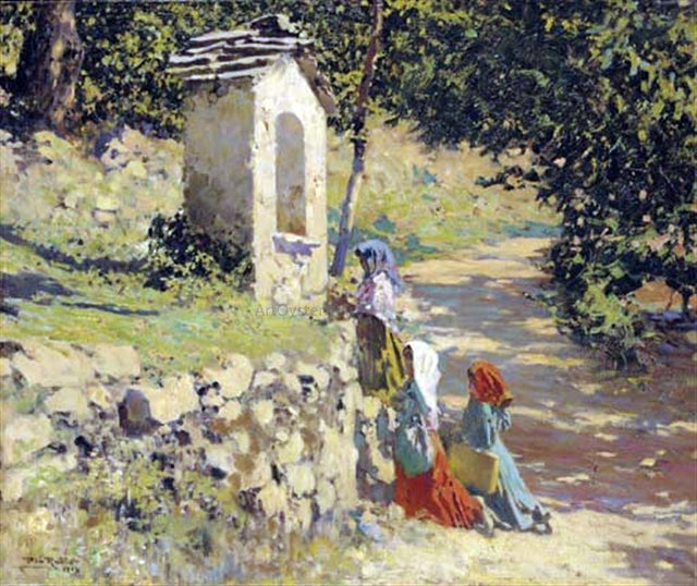 Alberto Pla Y Rubio La Hermita - Canvas Print