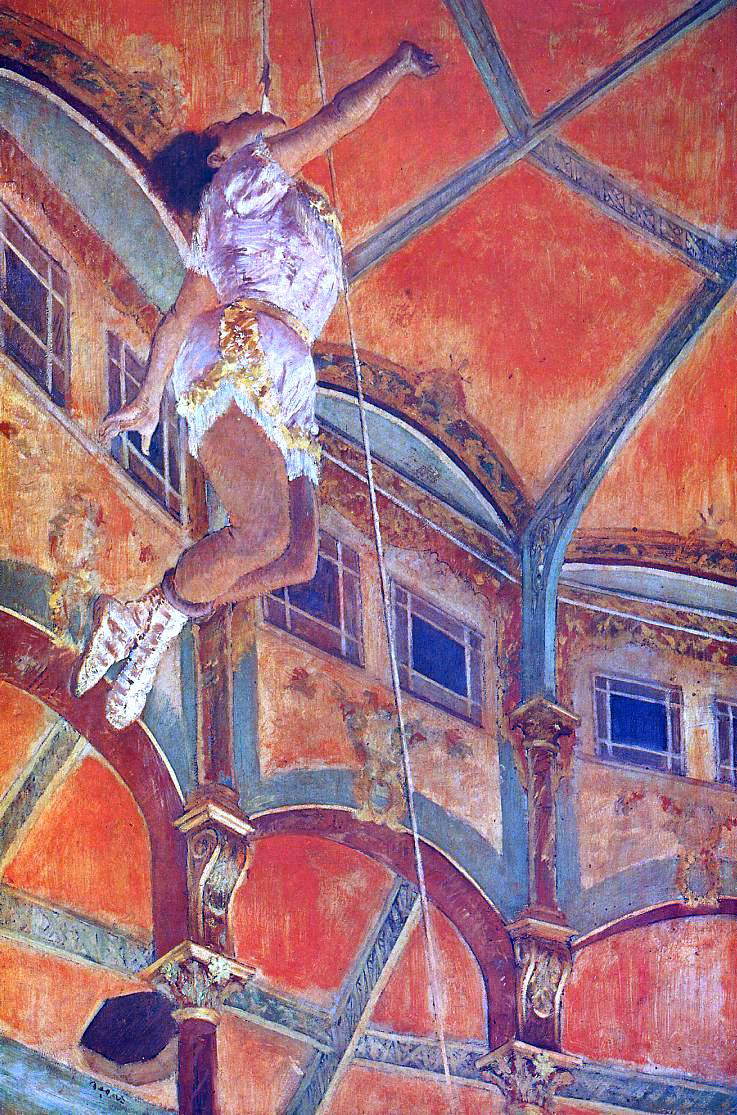 Edgar Degas La La at the Cirque Fernando, Paris - Canvas Print
