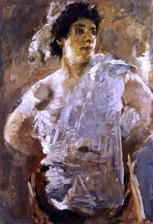 Emilio Gola La Lavandaia - Canvas Print