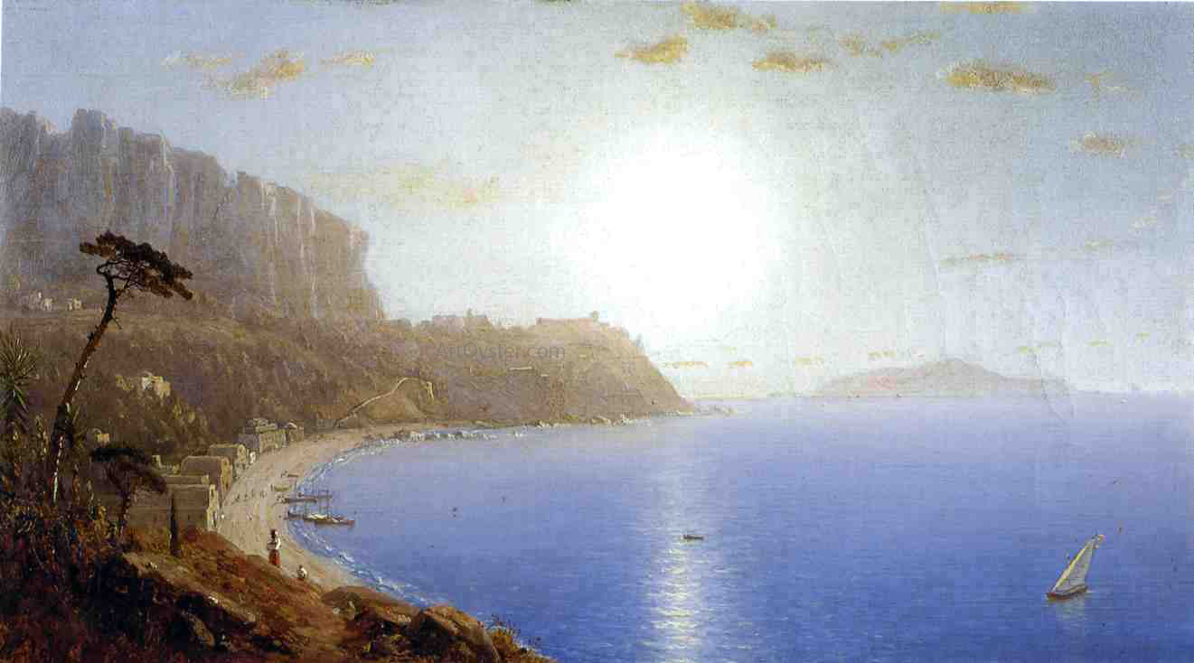 Sanford Robinson Gifford La Marina Grande, Capri - Canvas Print