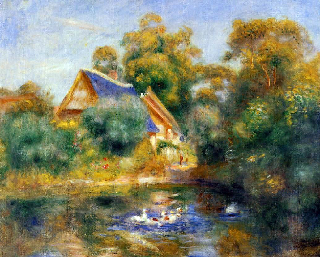 Pierre Auguste Renoir La Mere aux Oies - Canvas Print