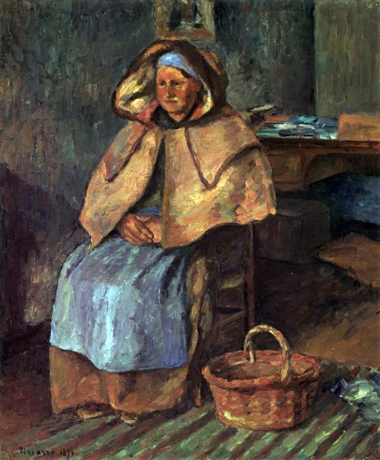 Camille Pissarro La Mere Gaspard - Canvas Print
