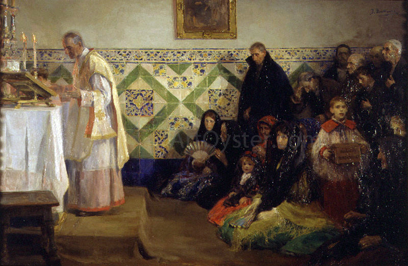 Jose Benlliure Gil La Misa - Canvas Print