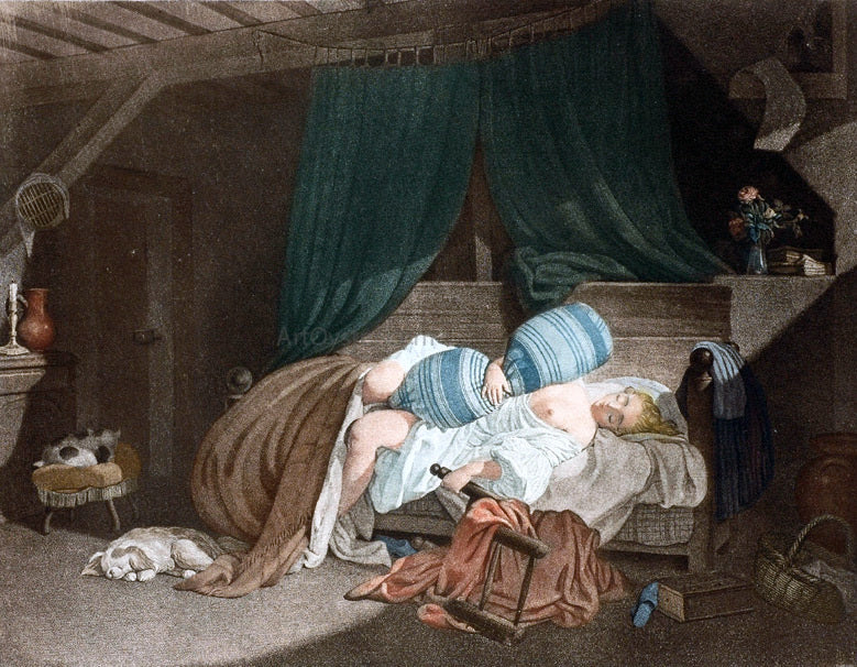 Nicolas Francois Regnault La Nuit - Canvas Print