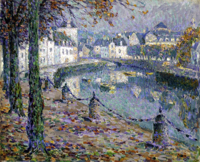 Henri Le Sidaner La petite ville au matin, Quiperle - Canvas Print