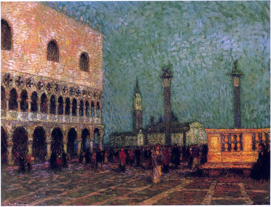 Henri Le Sidaner La Piazatta - Canvas Print