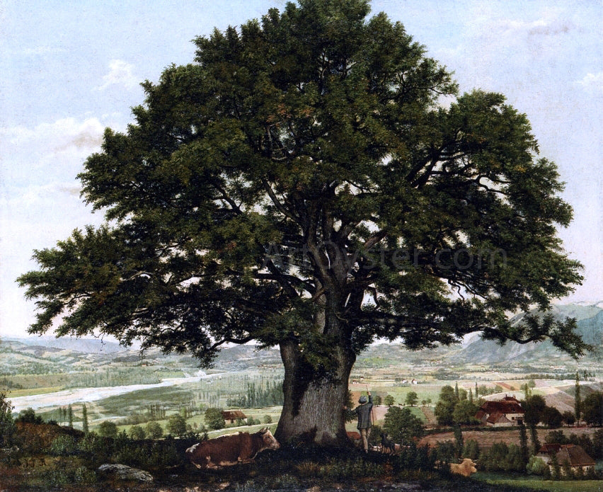 Jean-Jacques Rousseau La plaine dAnnecyu-Chene le vaterant des Alpes - Canvas Print