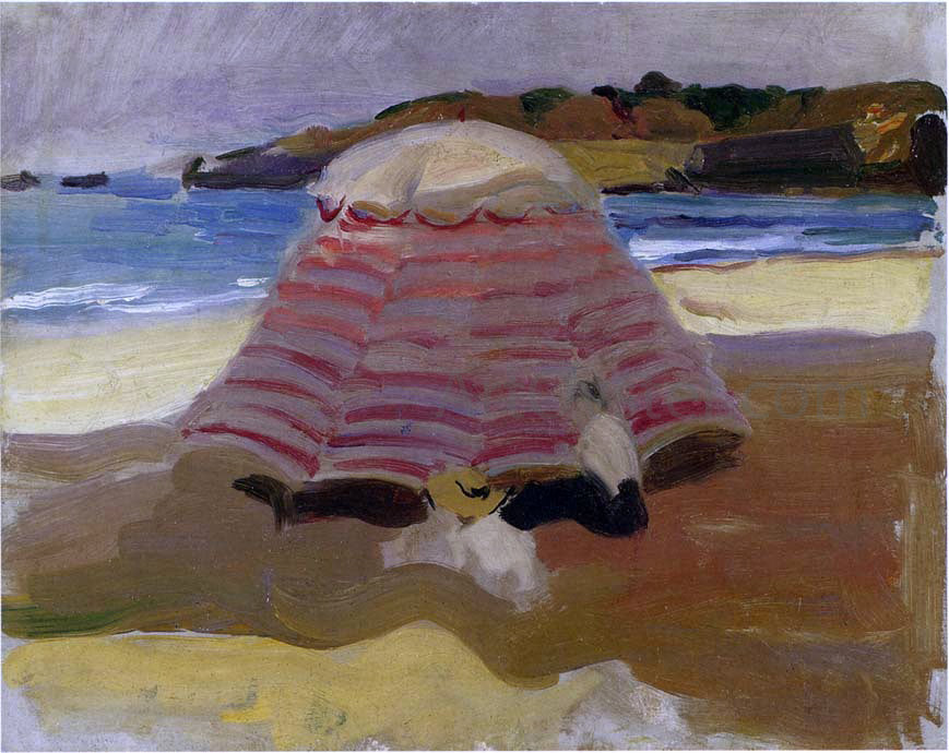 Joaquin Sorolla Y Bastida La Playa de Biarritz - Canvas Print