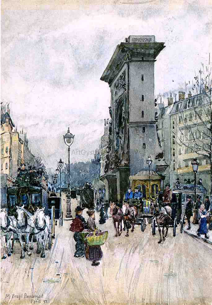 Maurice Prendergast La Porte San Denis - Canvas Print