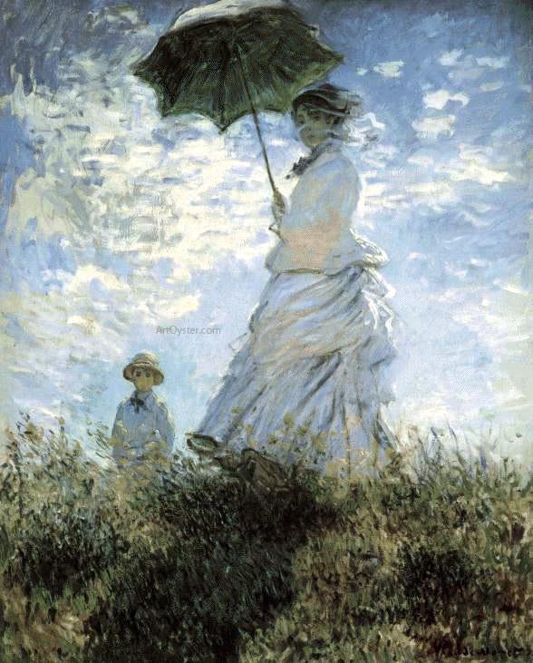 Claude Oscar Monet La Promenade - Canvas Print