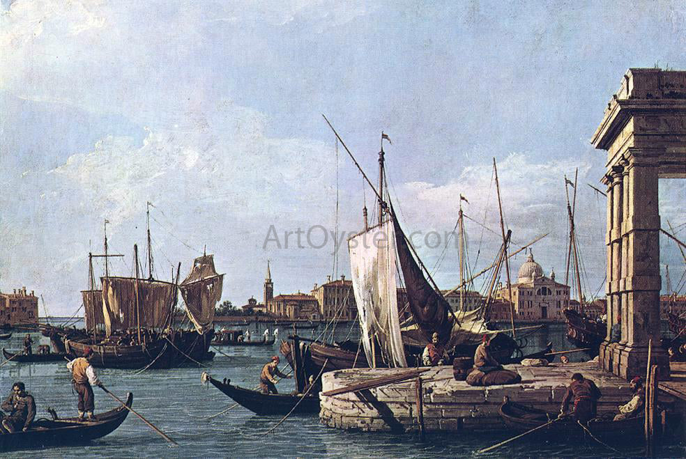 Canaletto La Punta Della Dogana - Canvas Print