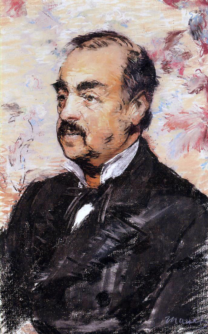 Edouard Manet La Rochenoier, the Painter of Animals - Canvas Print