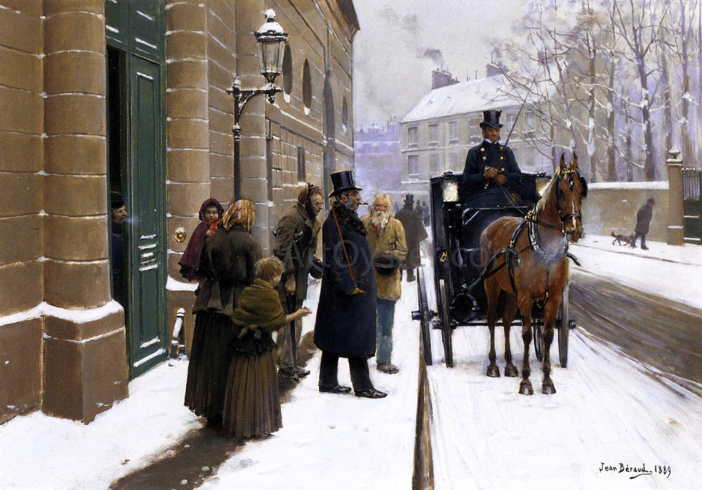 Jean-Georges Beraud La sortie du bourgeois - Canvas Print