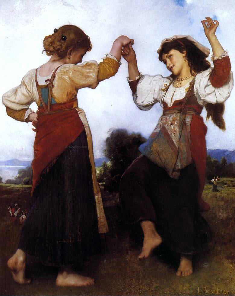 Leon Bazile Perrault La Tarantella - Canvas Print