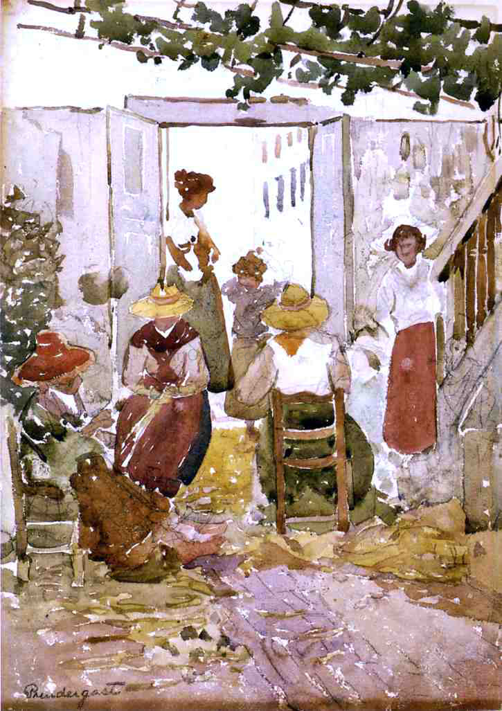 Maurice Prendergast Lacemakers, Venice - Canvas Print