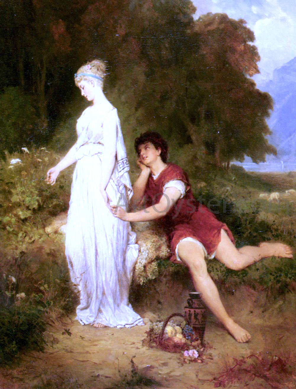 Robert Beyschlag L'Adieu - Canvas Print