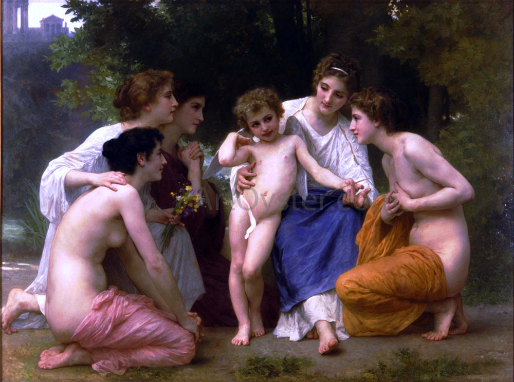 William Adolphe Bouguereau L'admiration (also known as Admiration) - Canvas Print
