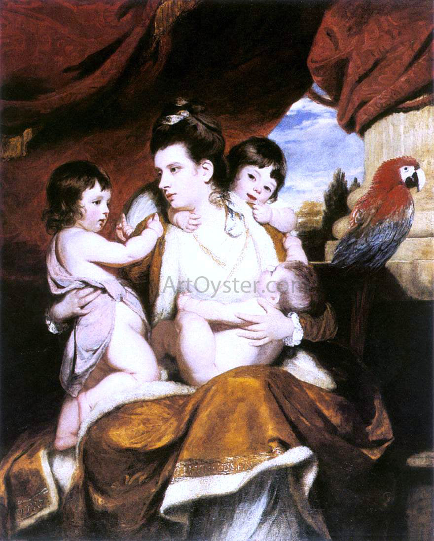 Sir Joshua Reynolds Lady Cockburn and her Three Eldest Sons - Canvas Print