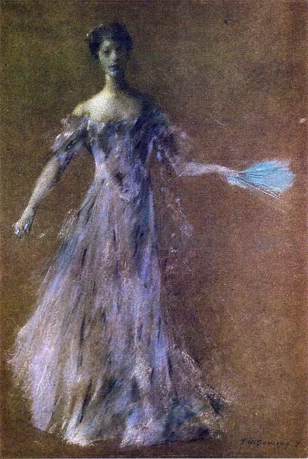 Thomas Wilmer Dewing Lady in Lavender Dress - Canvas Print