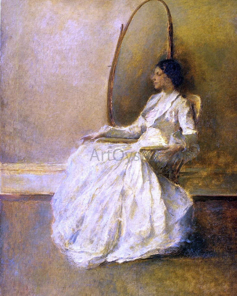 Thomas Wilmer Dewing Lady in White (No. 1) - Canvas Print