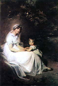 Sir Thomas Lawrence Lady Templeton and her Son - Canvas Print