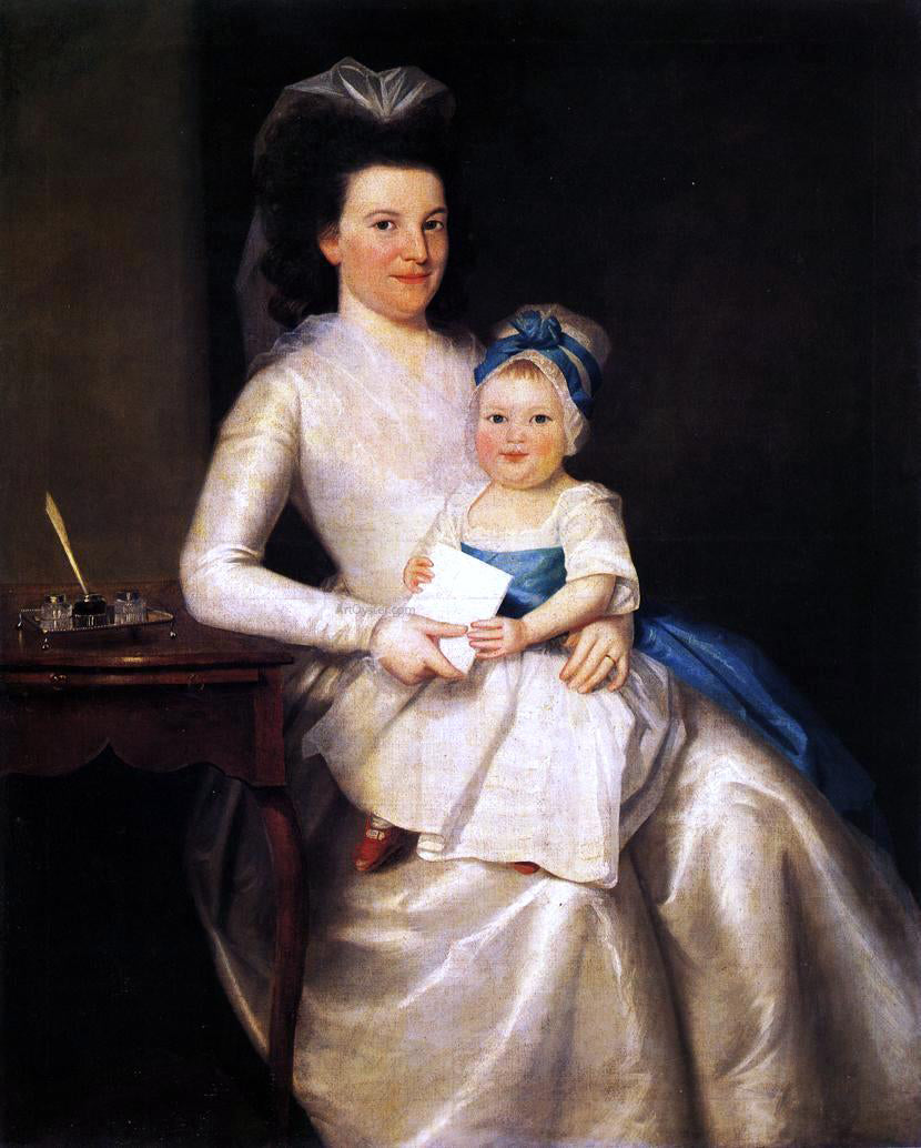 Ralph Earl Lady Williams and Child - Canvas Print