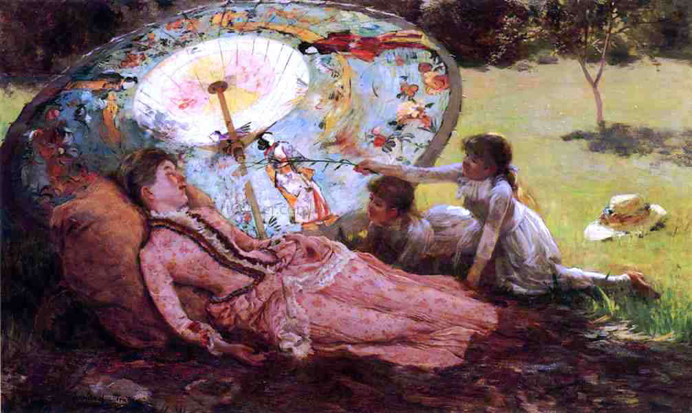 Hamilton Hamilton Lady with a Parasol - Canvas Print