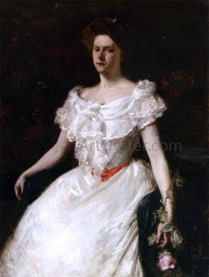 William Merritt Chase Lady with a Rose - Canvas Print