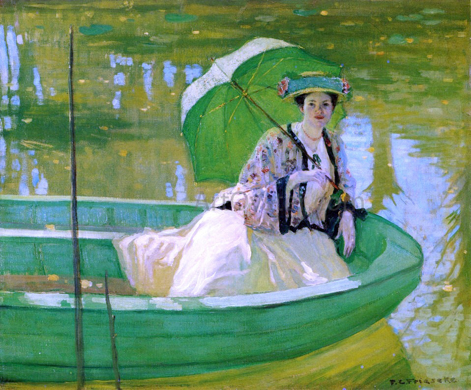 Frederick Carl Frieseke Lady with Parasol - Canvas Print