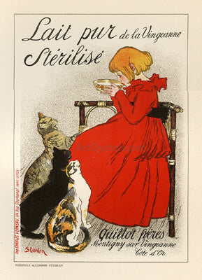 Theophile Alexandre Steinlen Lait pur sterillise de la Vingeanne - Canvas Print