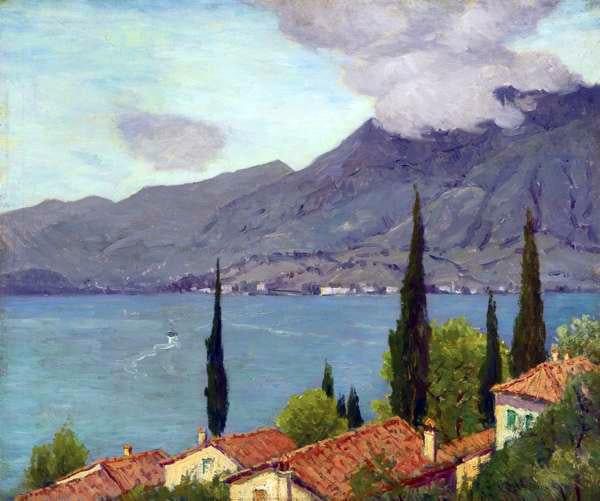Charles Warren Eaton Lake Como - Canvas Print