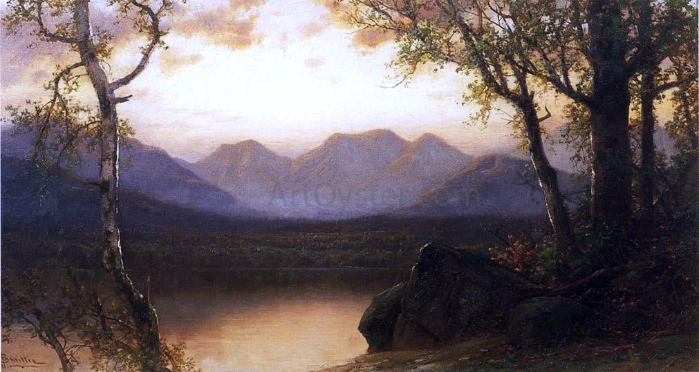 James David Smillie Lake in the Mountains - Canvas Print