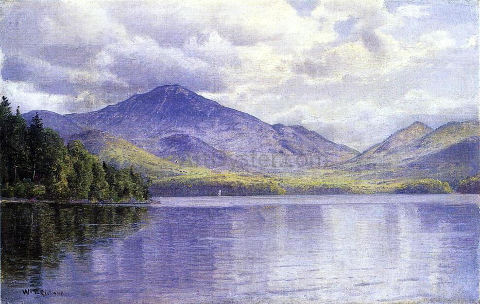 William Trost Richards Lake Placid, Adirondack Mountains - Canvas Print