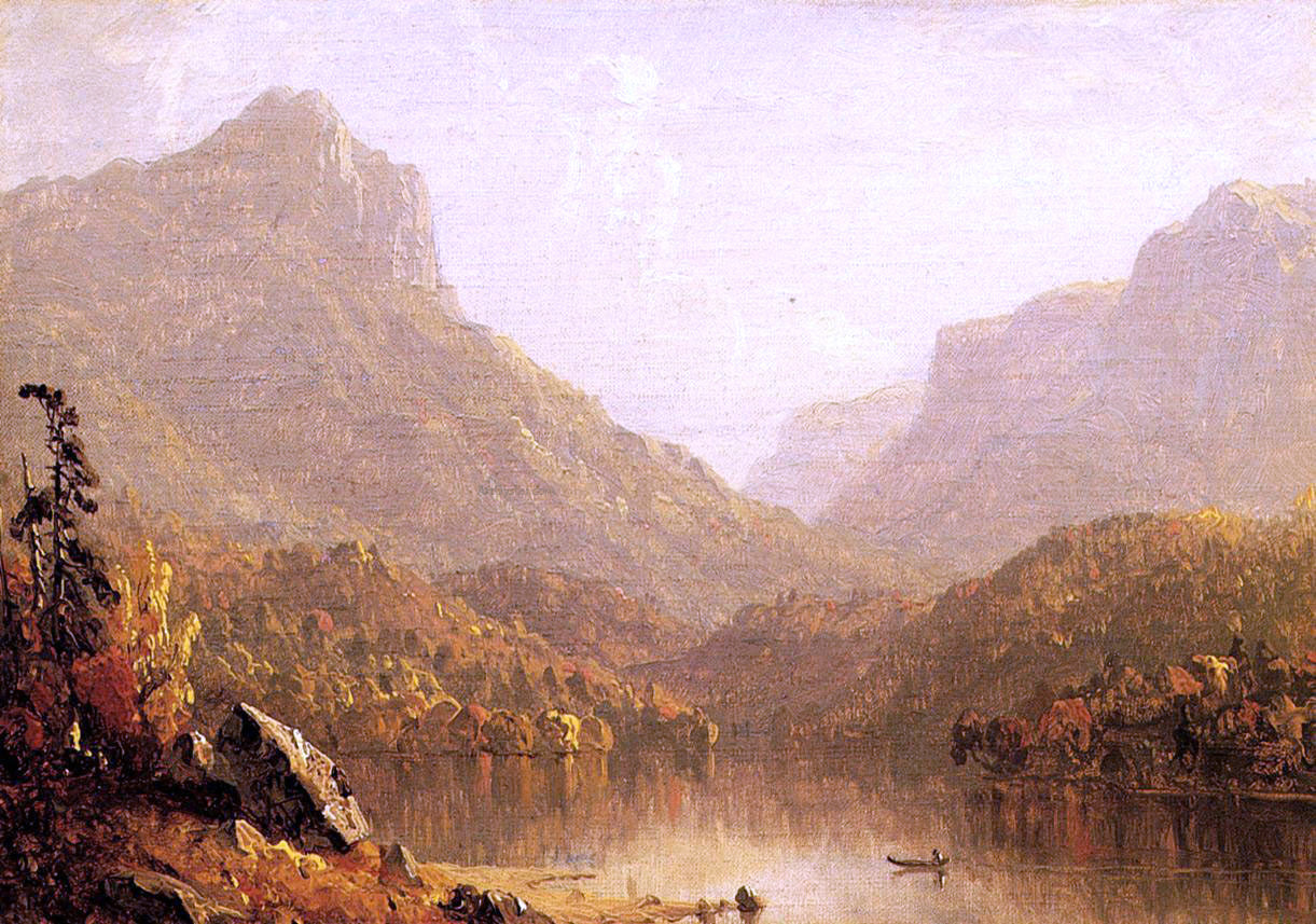 Sanford Robinson Gifford Lake Scene - Canvas Print