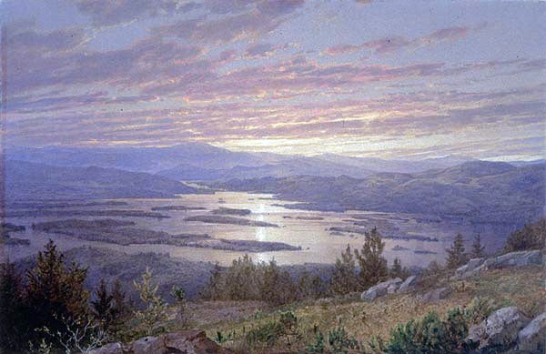 William Trost Richards Lake Squam from Red Hill - Canvas Print