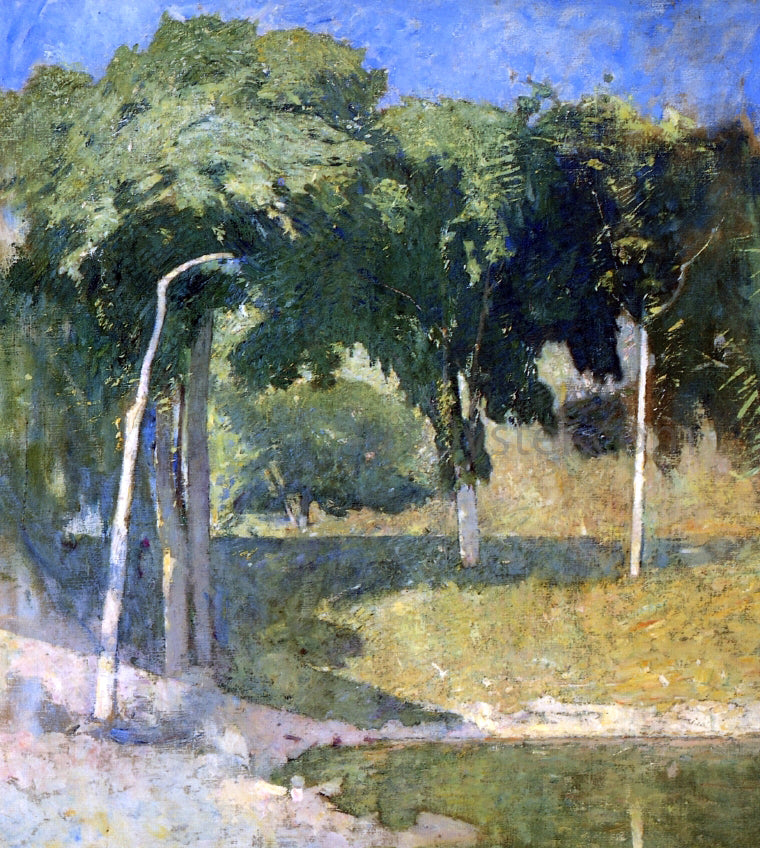 Emil Carlsen Lakeside Landscape - Canvas Print