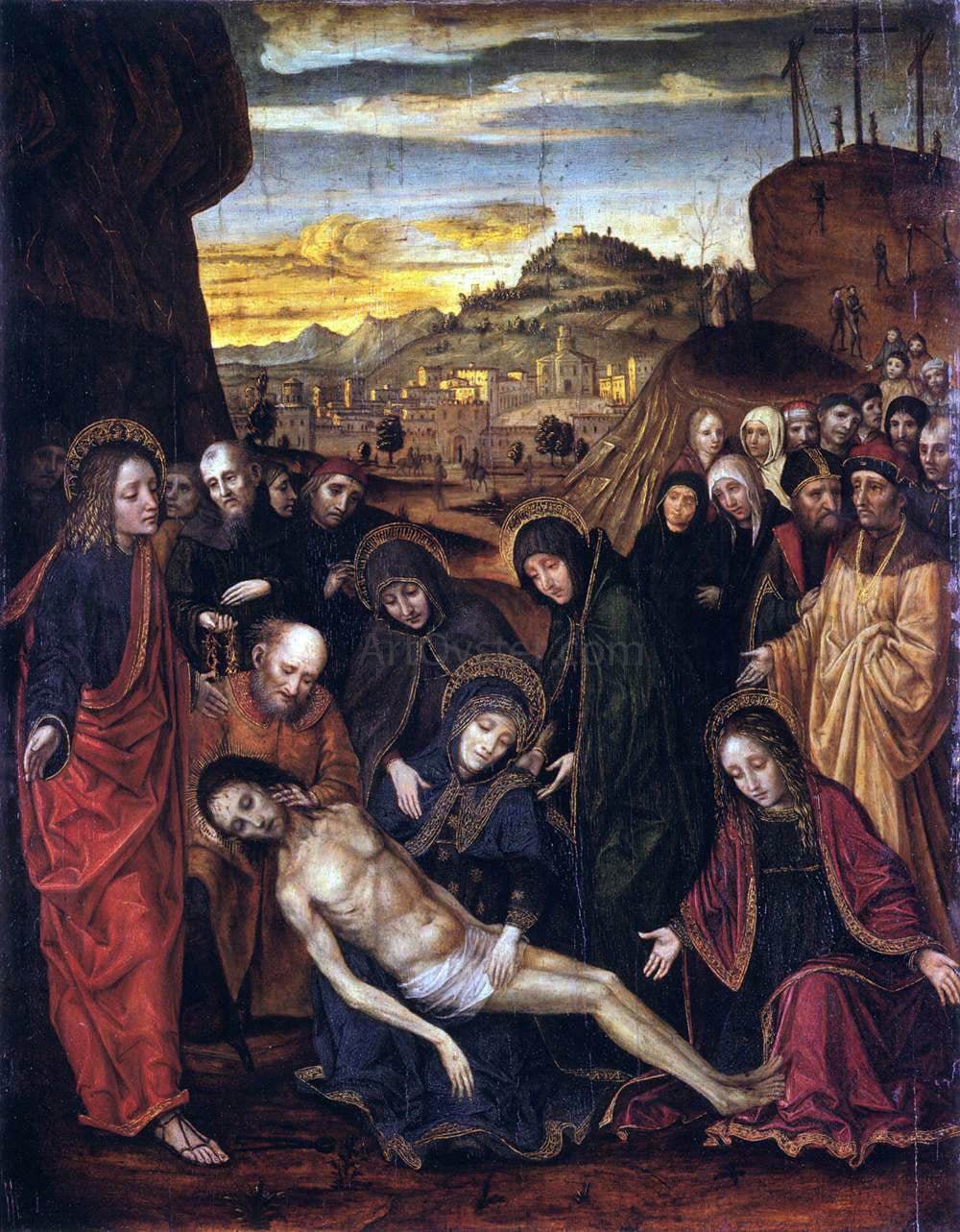 Ambrogio Bergog Lamentation of Christ - Canvas Print