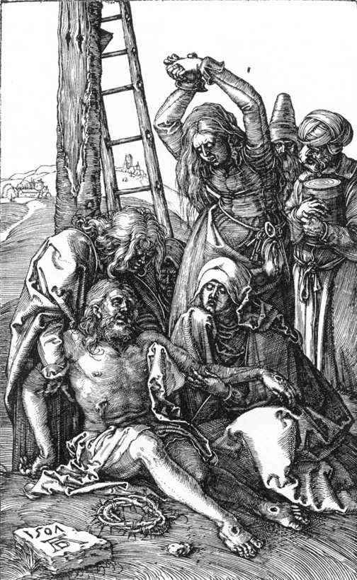 Albrecht Durer Lamentation over Christ (No. 12) - Canvas Print