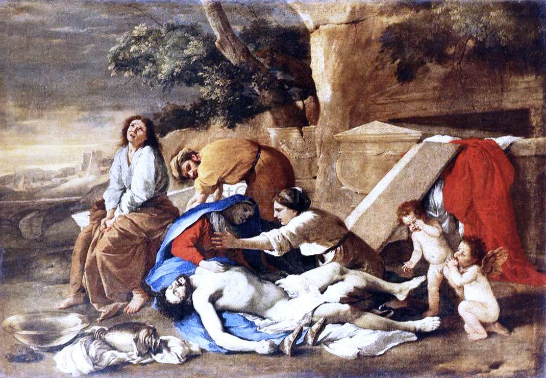 Nicolas Poussin Lamentation over the Body of Christ - Canvas Print
