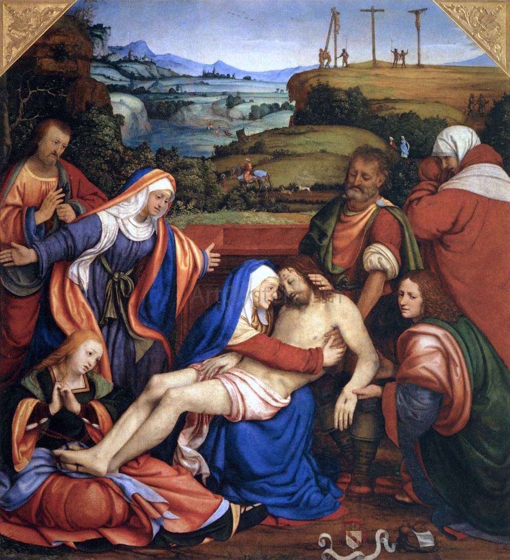 Andrea Solario Lamentation over the Dead Christ - Canvas Print